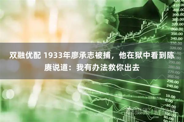 双融优配 1933年廖承志被捕，他在狱中看到陈赓说道：我有办法救你出去
